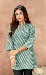 Kurtis cortos de moda de algodón puro ligero para niñas de oficina y Collage - Product Image 3