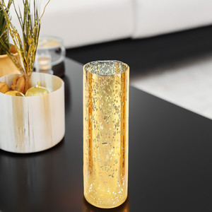 HST0310GS - Gold Speckled Glass Hurricane Candle Shade Chimney <b>Tube</b> [No Bottom] - 3 x 10 - Product Image 4