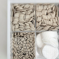 Boîte de rangement cosmétique moderne en acrylique écologique anti-poussière pour cotons-tiges, rouge à lèvres, démaquillant - Multifonctionnelle