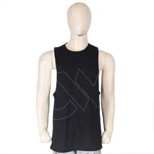 Solid Color Summer Fashion Fitness Wife Beater Tank Tops Cotton Running Singlets For Men