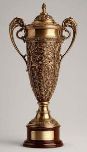 Trofeo de metal decorativo con características hechas a mano, ideal para ceremonias de agradecimiento de los mejores colaboradores - Product Image 6