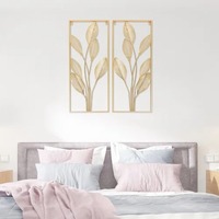 Panneau d'art mural en métal de luxe décor pour salon chambre couloir élégant moderne intérieur Accent fait à la main pièce artistique