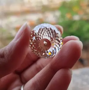 ลูกเพชรเม็ดกลมสีขาวขนาด22มม. ทำมือสำหรับทำสร้อยคอลูกบอลและเครื่องประดับตามสั่ง - Product Image 1