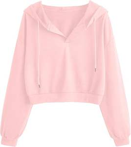 Sudadera con Capucha Informal de Talla Grande para Mujer, Moda Otoño Invierno 2024, Sudadera Corta de Estilo Urbano, Ropa de Mujer - Product Image 1