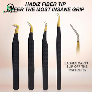 Pinces à cils antistatiques pour une pose d'extensions de cils sûre, pinces à cils de qualité supérieure pour les cils individuels et en grappes - Product Image 2