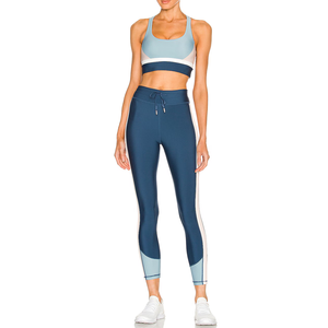 Women's <b>Sports</b> Fitness Wear Seamless Yoga Set with Long Sleeve Top and High-Waisted Shorts Solid Pattern Spandex/Nylon Wholesale - Product Image 2