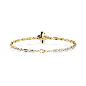 Elegant 18K <b>Gold</b> Lab Grown Diamond <b>Bracelet</b> | Dazzling Sustainable Tennis Style Jewelry | Luxury <b>Adjustable</b> Statement Gift - Product Image 5