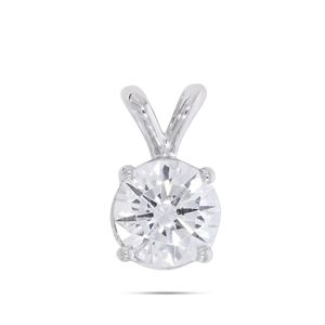 Pendentif solitaire en diamant rond - Product Image 1