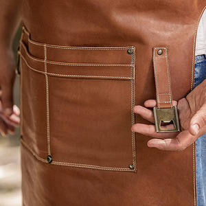 Best Selling Men's Adjustable Leather Sleeveless Welding Bib Waterproof Oil-Proof Industrial <b>Apron</b> <b>Kitchen</b> Salon Use Cotton - Product Image 2