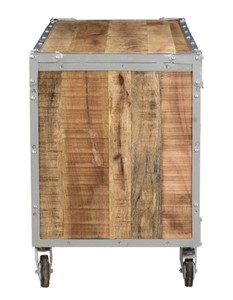 Commode à roulettes en fer et bois massif au design moderne pour l'entrée Hôtel Maison Bar Villa Salle à manger Utilisation ferme Meubles de salon - Product Image 2