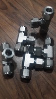 Raccords de compression à double ferrule en acier inoxydable 316 forgé à tête hexagonale pour tubes, 1/16"~1", raccord en T égal Swagelok pour tuyauterie