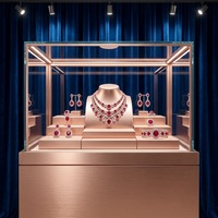 Vitrine en verre éclairée par LED de qualité supérieure pour boutique de bijoux de luxe, armoire à bijoux de haute qualité