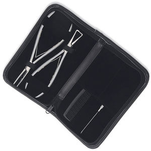 Surgical Grade Needle Nose Hair Extension <b>Pliers</b> Kit Maroon Color Handle Stainless Steel Hair <b>Pliers</b> <b>Set</b> With Zipper Case - Product Image 2