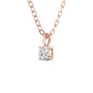 Colgante Solitario de Diamante Redondo Pequeño de 0.50 Ct, Color F, Claridad VS, Diamante Cultivado en Laboratorio en Oro de 14K para Uso Diario o Aniversario - Product Image 2