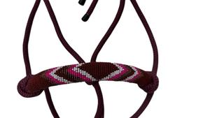 Fait à la main personnalisable étanche équestre Tack réglable en Nylon cheval licou brodé perlé muserolle plomb corde personnalisée - Product Image 3