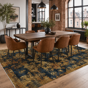 Tapis lavable vintage RW7019 Faded Grandeur Slate Black de Rug Weavers, chenille lavable, 10 tailles, vente en gros, dropshipping - Product Image 5