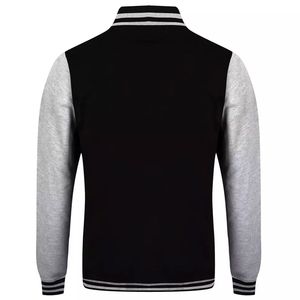 Chaquetas con letras de algodón ecológicas hechas a medida para hombres Varsity & Bomber Styles Tela de cuero Tamaño y color personalizables - Product Image 3