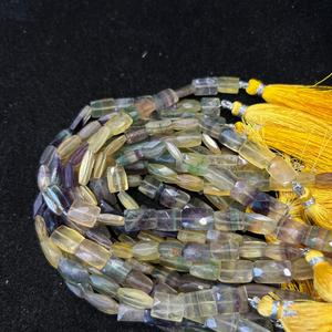 Cuentas de piedras preciosas Briolette de ametrino natural Cuentas de piedra en forma de rectángulo - Product Image 3