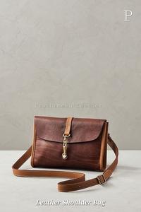 Bolso de hombro de cuero Vintage Voyage Retro Revival Hardware antiguo Acabado envejecido Formas clásicas Encanto nostálgico Estilo patrimonial - Product Image 3