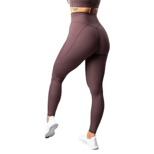 Trending Spandex poliéster sublimación personalizada mujer alta cintura cuatro vías estiramiento sudor transpirable respetuoso con el medio ambiente gimnasio - Product Image 5