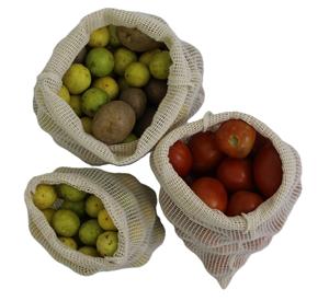 High Quality Cotton Mesh <b>Bag</b> for Grocery Vegetable & Fruit Packaging Manufacturer Wholesaler Drawstring <b>Sealing</b> Handle Cosmetics - Product Image 5