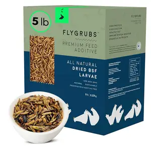 Dried Black Soldier Fly Larvae - High Calcium Chicken Feed - 85X More Calcium, No Additives Treats for Hens, Ducks