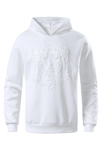 Vente en gros de sweats à capuche gaufrés 2025 pour hommes et femmes, haut tendance, logo personnalisé en relief, vêtements de rue amples à col rond et à manches longues - Product Image 6