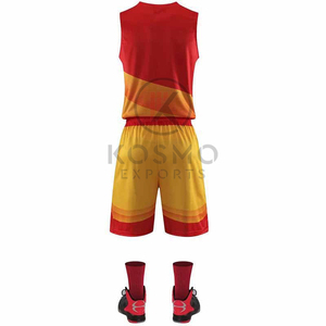 ชุดบาสเก็ตบอลแบบกลับด้านได้ตามสั่ง MOQ ต่ำ พิมพ์ลายด้วยความร้อน ระบายอากาศได้ดี โพลีเอสเตอร์ 100% โลโก้สั่งทำได้ รุ่นใหม่ - Product Image 6