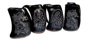 Elegante Animal Religioso Vikingo Beber Cuerno Taza Pulido Impermeable Hecho a mano Regalo de Navidad Artesanía Natural Diseño FAIZA CRAFT - Product Image 4