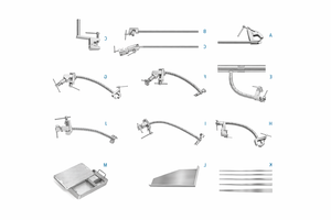 Juego de Retractores Quirúrgicos de Acero Inoxidable y Sistema de Reposamanos de Varios Tamaños, Base de Instrumentos Quirúrgicos, Narham Enterprises - Product Image 3