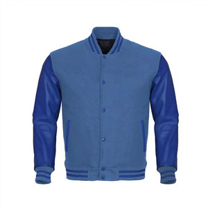 แจ็กเก็ตเบสบอลของผู้ชายเสื้อแจ็กเก็ตสีตัดแขนยาวสีมีสไตล์ - Product Image 5