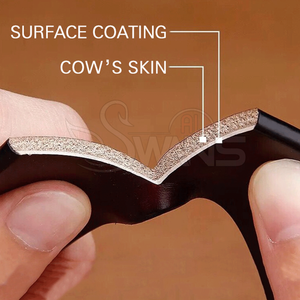 เข็มขัดหนังผู้ชายแบบหรูหราทำจากหนังวัวแท้แบบทางการทำด้วยมือพร้อมหัวเข็มขัดแบบคลาสสิก - Product Image 5