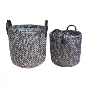 ตะกร้าไม้ไผ่สานพร้อมที่จับสำหรับจัดระเบียบของใช้ในบ้าน - Product Image 6