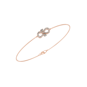 OEM ODM <b>Infinity</b> Charm <b>Bracelet</b> 14K 18K Solid Gold Natural Stone Classic Women's Jewelry IGI Certified Made in Gujarat - Product Image 5