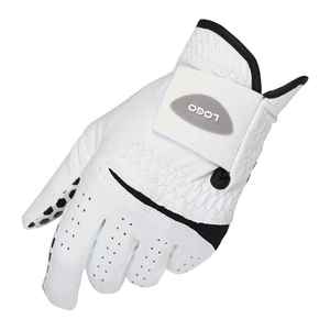 Gants de golf antidérapants nouveau design pour hommes et femmes Gants de golf durables et respirants en cuir de mouton avec logo personnalisé - Product Image 4