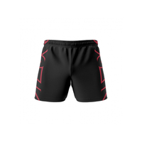 Shorts de rugby unisexes personnalisés en polyester respirant à 100 % avec logo brodé, poches, vêtements de sport imprimés, grandes tailles