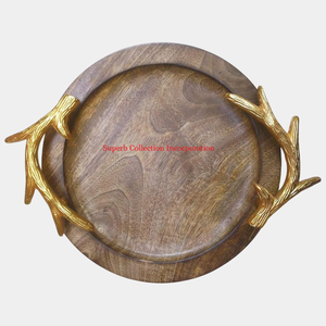 ถาดเสิร์ฟไม้มะม่วงสีน้ำตาลสุดสร้างสรรค์ทำด้วยมือชามก๋วยเตี๋ยวแบบแข็งสำหรับจัดเลี้ยงอุปกรณ์ครัว - Product Image 2