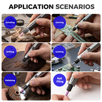 UF-TOOLS Stylo meuleuse sans fil sans balais 46-en-1, kit d'outils rotatifs rechargeable 1200 mAh pour le bricolage, le perçage de circuits imprimés et la sculpture sur bois
