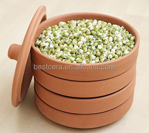 Brote personalizado BESTCERA con tapa Premium para bricolaje saludable jardinería casera brotador de cerámica brotador de terracota - Product Image 4