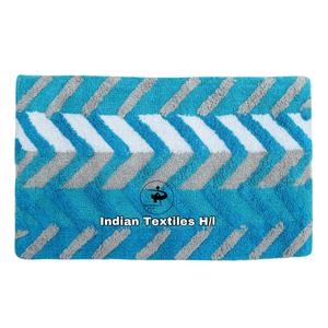 ITHL-Tapis de bain personnalisé multicolore aspect doublure de luxe, séchage rapide, tapis de bain design, vente en gros de coton fabriqué à la machine pour les salles de bain - Product Image 4