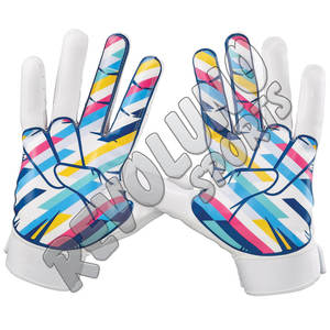 Gants de football américain de haute qualité Sticky Palm Sublimation Impression Retour Conception personnalisée Gants de football Lineman Confortable - Product Image 1
