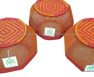 Mudda de bambú ecológico, estilo elegante, bastón de bambú Natural antiguo sentado, juego de 8 otomanas con mesa para restaurante, hogar, jardín - Product Image 2