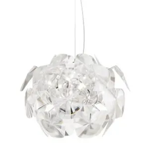 โคมไฟอะคริลิคสีขาวอบอุ่น ดีไซน์ GravaSwirl สไตล์สแกนดิเนเวียน อินดัสเทรียล ร่วมสมัย 3000K 4000K สำหรับห้องพักอาศัยในบ้าน ใช้กับไฟฟ้ากระแสสลับ - Product Image 1