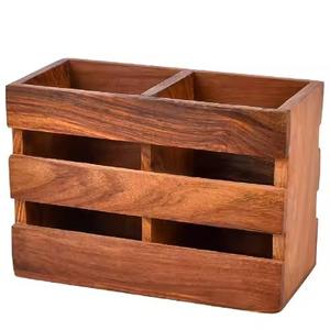 Porte-ustensiles de cuisine en bois antique de haute qualité et durable - Product Image 2