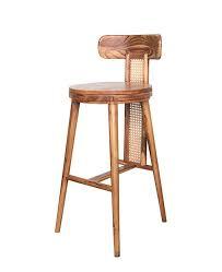 Gran oferta recién llegado Jakana Suar caoba Sungkai madera ratán caña Bar mostrador taburete madera maciza clásico moderno Bar hogar al aire libre - Product Image 3