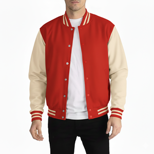 Vestes universitaires pour hommes au design tendance à prix raisonnable, col montant, logo personnalisé, couleurs et tailles personnalisées, MOQ faible de 2 pièces - Product Image 1