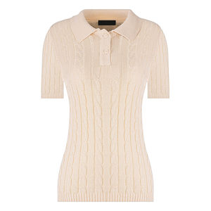 Camiseta Polo Personalizada para Mujer, Cuello Alto, Color Sólido, Tallas Grandes, MOQ Bajo, Tejido de Punto de Algodón y Poliéster, Estilo Casual - Product Image 4