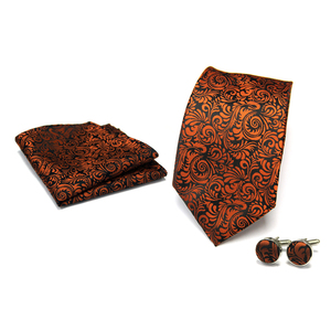 Top Selling Modern Classic Design Micro Woven Polyester Men's Luxury <b>Tie</b> /<b>Pocket</b> <b>Square</b> /Cufflinks Gift Set at Wholesale Price - Product Image 1