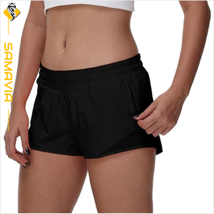 Samavia, pantalones cortos para correr de secado rápido para mujer, ligeros, transpirables, de cintura alta, pantalones cortos de entrenamiento para mujer, mercado de la UE listo para enviar - Product Image 3