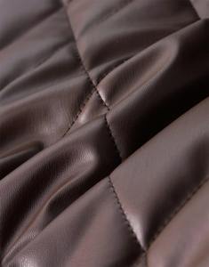 Chaqueta de motorista de cuero para hombre con cuello levantado recubierto, chaqueta de cuero Bomber estilo callejero para motociclistas - Product Image 4